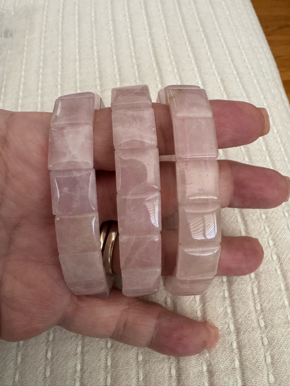Rose Quartz Stretch Bracelet - Pink Gemstone Women's Jewelry